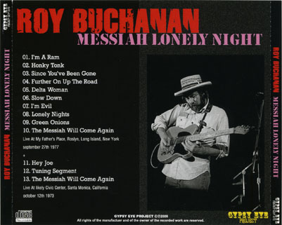 roy buchanan messiah lonely night tray