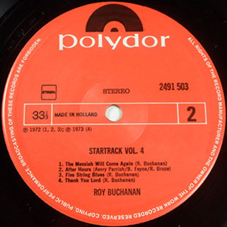 roy buchanan startrack volume 4 label 2