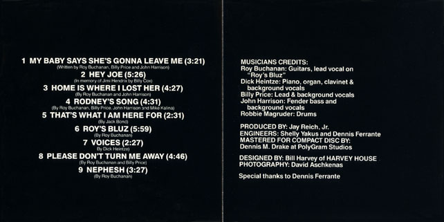 roy buchanan cd that's what i am here for cover in