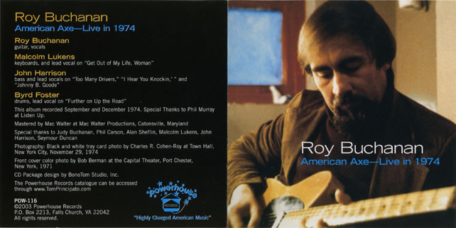 roy buchanan american axe cover out