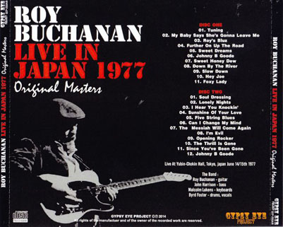 roy buchanan live in shiba gypsy eye tray