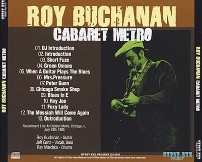 roy buchanan 1985 07 28 cdr cabaret metro gypsy eye tray