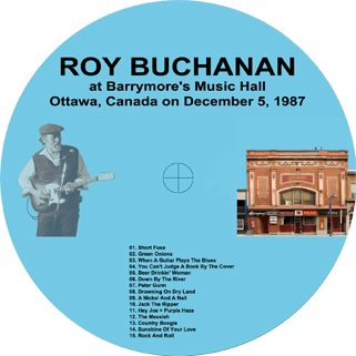 roy buchanan 1987 12 05 barrymore's ottawa label