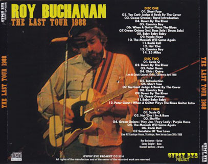 roy buchanan 1988 06 30 stanhope the last tour 1988 tray