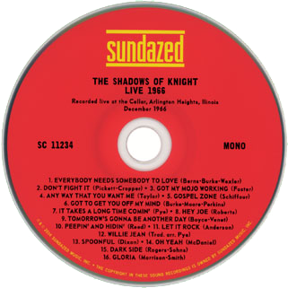 shadows of knigh cd live 1966 label