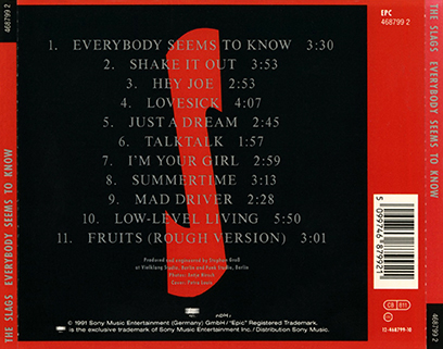 Slags CD Everybody Seems To Know tray