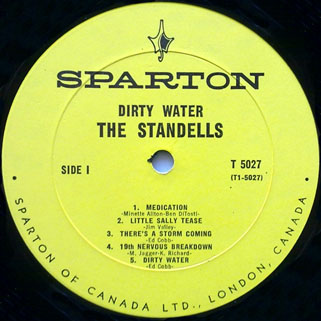 standells lp dirty water sparton mono label 1