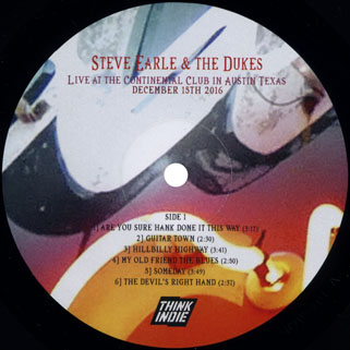 steve earle lp continental club label 1