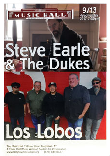 steve earle in tarrytown poster