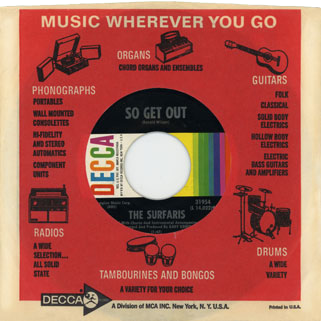 surfaris single decca back cover