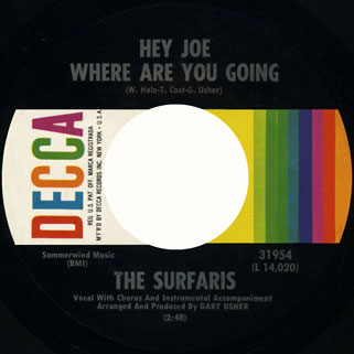 surfaris single decca side hey joe