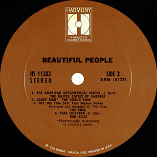 tim rose lp beautiful people label 2