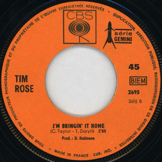 rose tim single hey joe france record side I'm bringin' it home