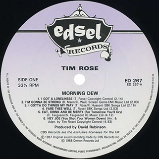 tim rose lp morning dew edsel label 1