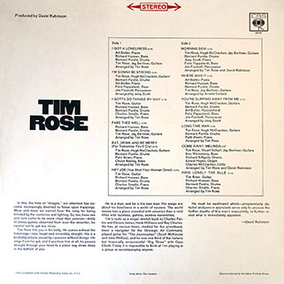 tim rose lp same cbs uk back