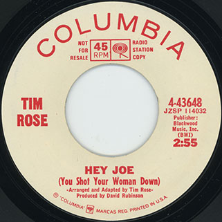 tim rose single promo side hey joe