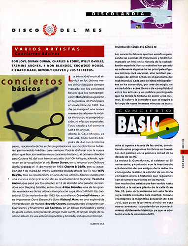 willy deville 1993 cd conciertos basicos page about the cd