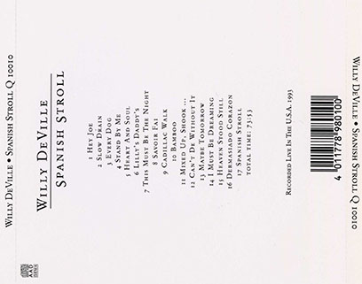 willy deville 1993 cd spanish stroll live usa tray