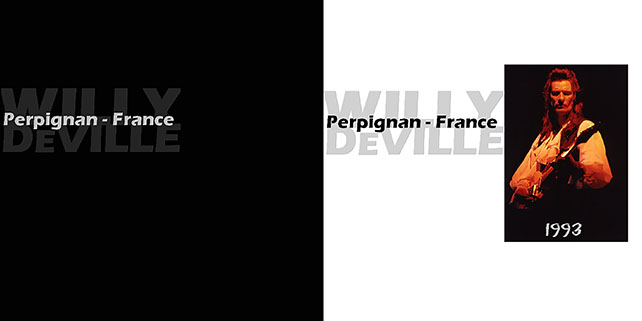 Willy DeVille cd live in Perpignan, France in 1993 cover