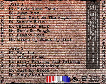 Willy DeVille live in Saarbrucken, Germany in 1993 tray