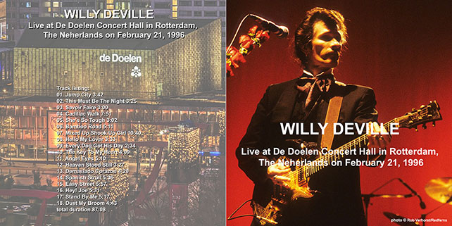 willy deville 1996 02 21 de doelen rotterdam holland cover