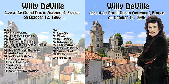 willy deville 1996 10 12 le grand duc apremont france cover