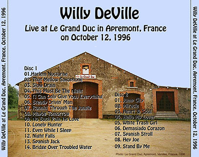 willy deville 1996 10 12 le grand duc apremont france tray