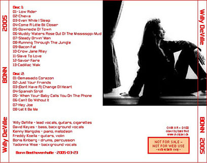 willy deville 2005 03 23 beethoven halle bonn germany tray