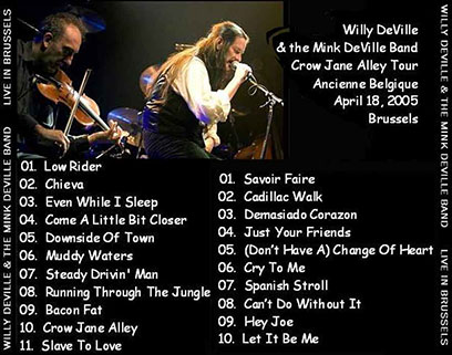 willy deville 2005 04 18 nouvelle Belgique tray