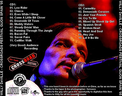 willy deville 2005 07 21 crossroad festival gijon spain tray