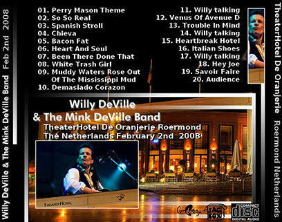 willy deville 2008 02 02 orangerie theater, roermond tray