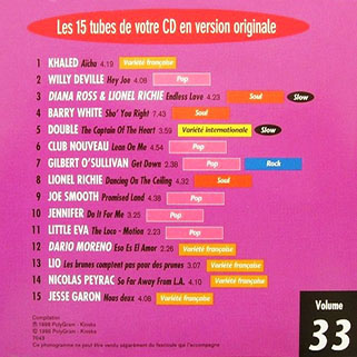 willy deville cd la légende des tubes volume 33 back