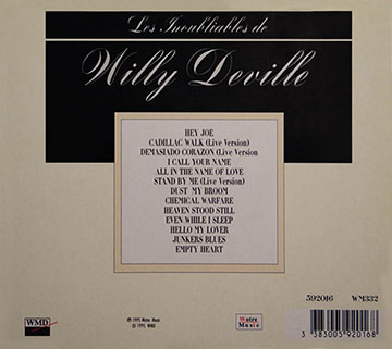 
willy deville cd les inoubliables ‎back