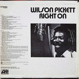 wilson pickett lp right on usa back