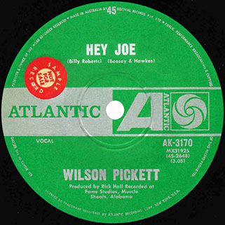 wilson pickett single australia hey joe