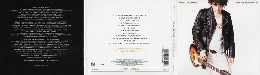 Yarol Poupaud CD Fils De Personne cover out