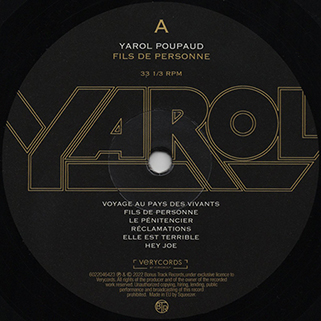 Yarol Poupaud LP Fils De Personne label A