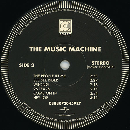 Music Machine LP Turn On The Music Machine label Craft Recordings, USA ...