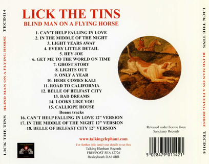 Lick The Tins CD Blind Man On a Flying Horse talking elephant tray
