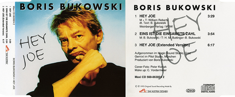 Boris Bukowski CD maxi Hey Joe  cover