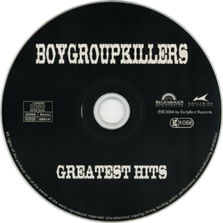 Boygroupkillers CD Greatest Hits label