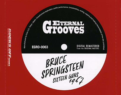 the Castiles feat. Bruce Springsteen CD Bruce Springsteen -Sixteen Guns 1967 tray in