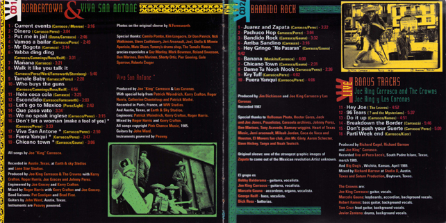Joe King Carrasco CD Bordertown and Viva San Antone booklet 4