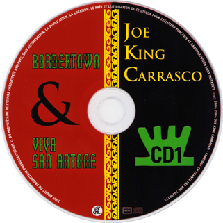 Joe King Carrasco CD Bordertown and Viva San Antone label 1