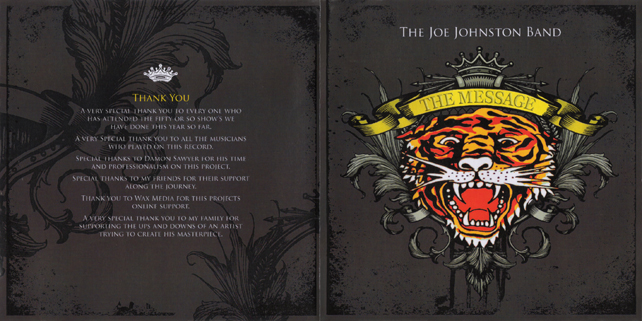 Joe Johnston Band CD The Message cover out