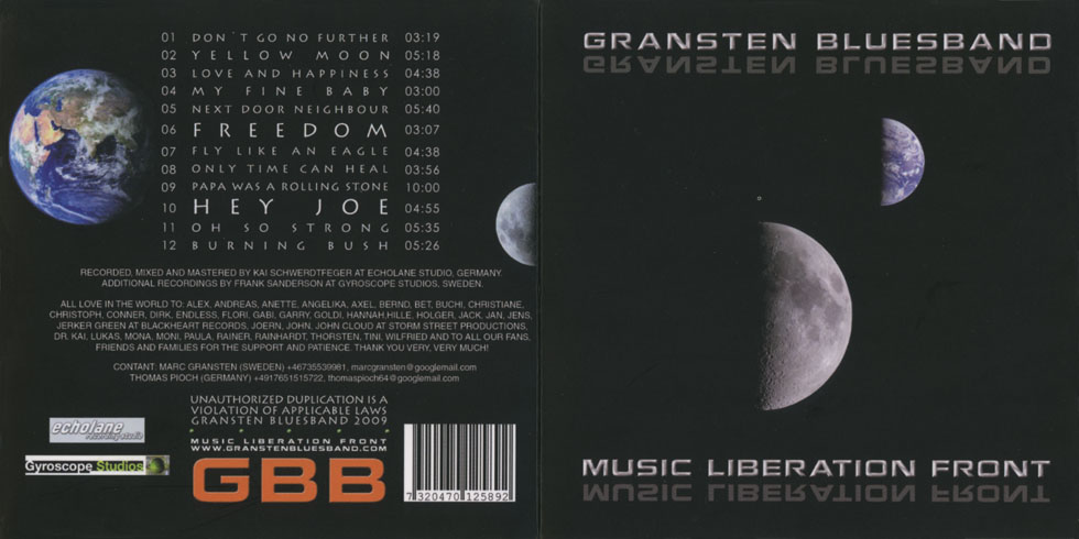 gransten blues band music liberation front cover out