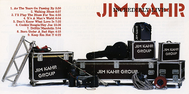 Jim Kahr Group CD Incredibly Live cover out