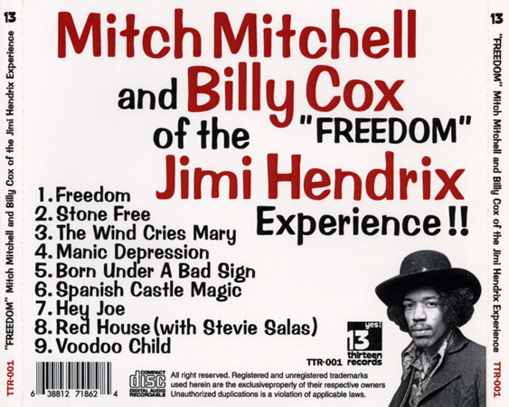 mitch mitchell and billy cox cd freedom trayout