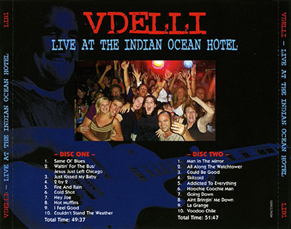 vdelli cd live at the indian ocean hotel tray out