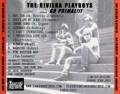 Riviera Playboys CD Go Primal tray